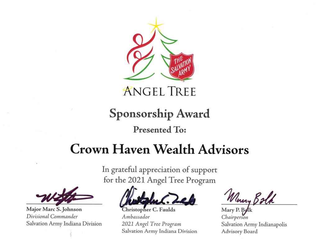 Salvation Army Indiana Award Crown Haven